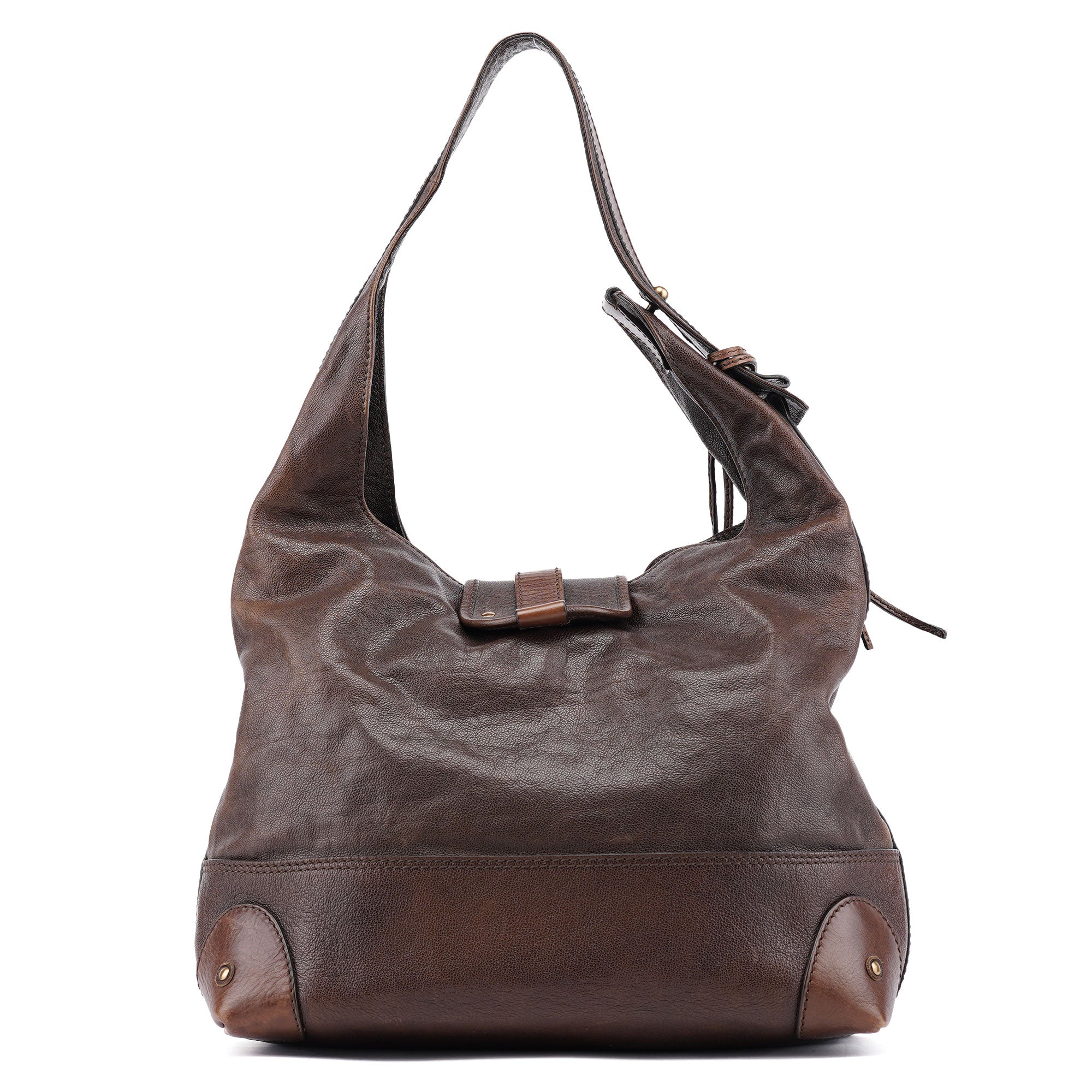 Brown Lambskin Kerala Shoulder Bag