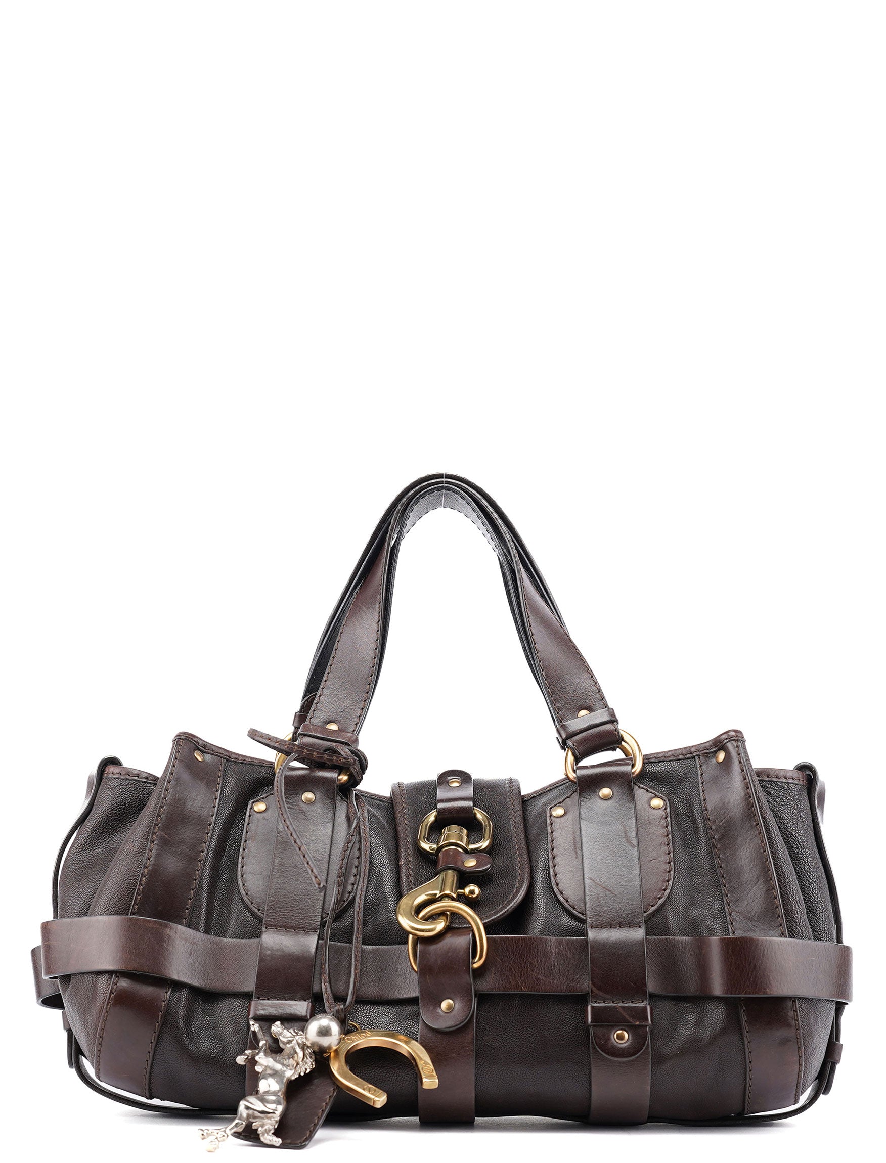 Brown Lambskin Kerala Shoulder Bag
