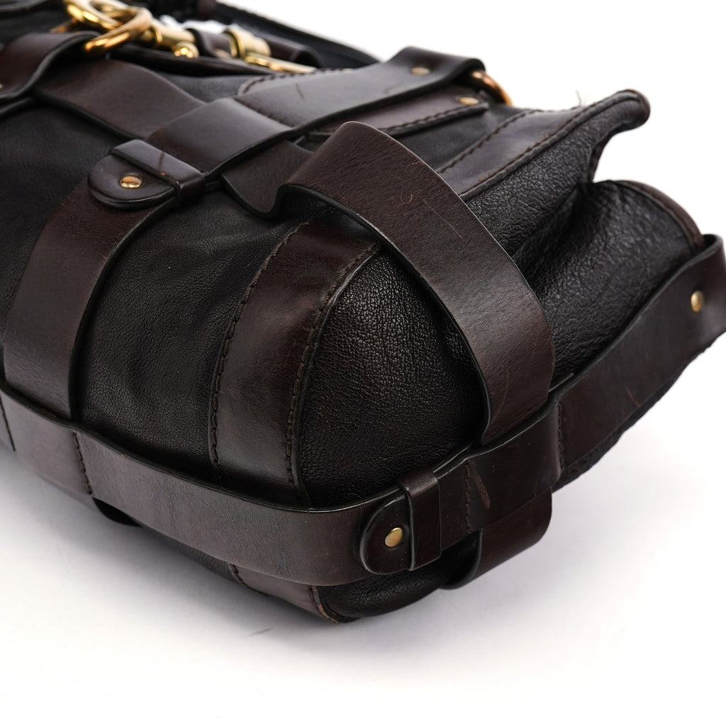 Brown Lambskin Kerala Shoulder Bag