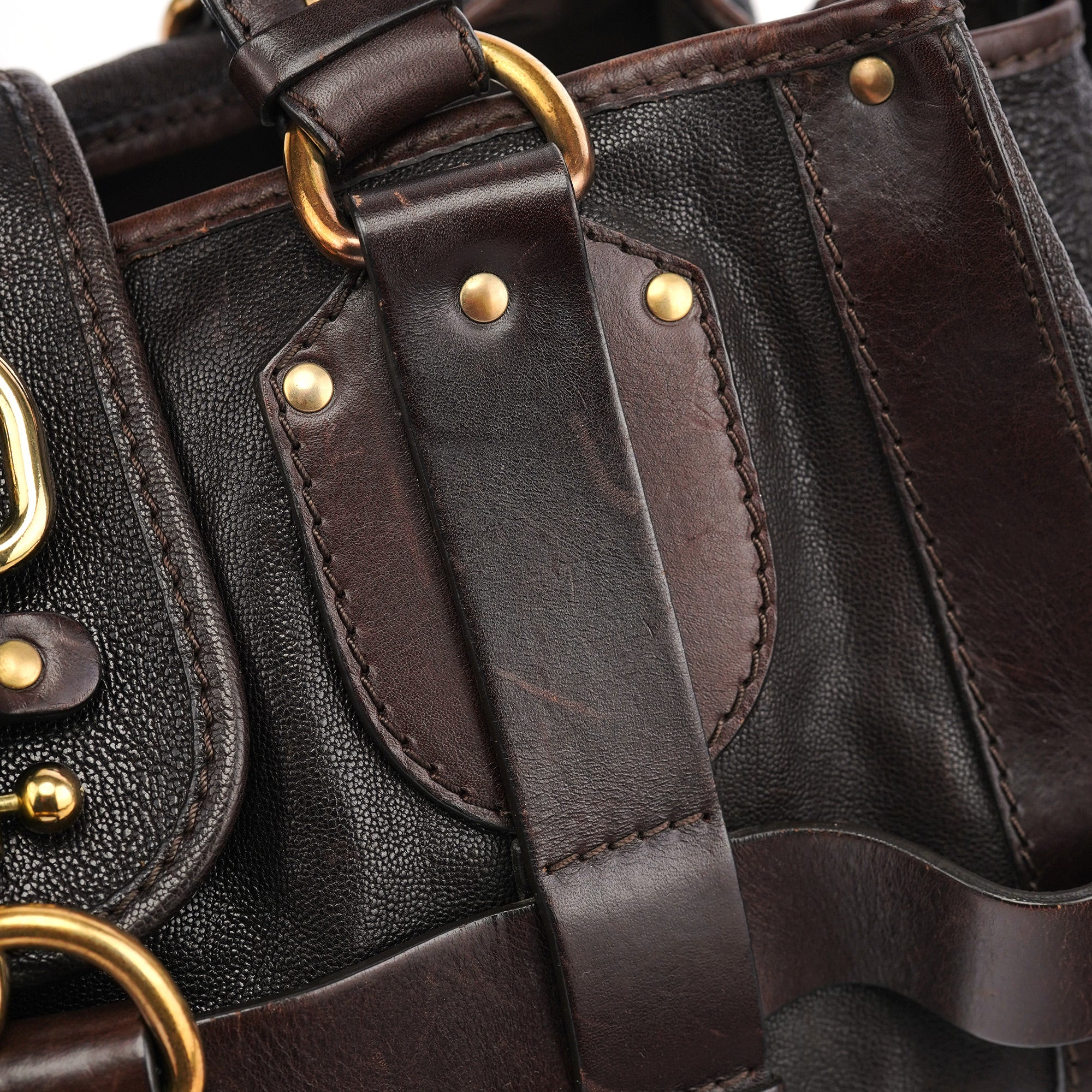Brown Lambskin Kerala Shoulder Bag