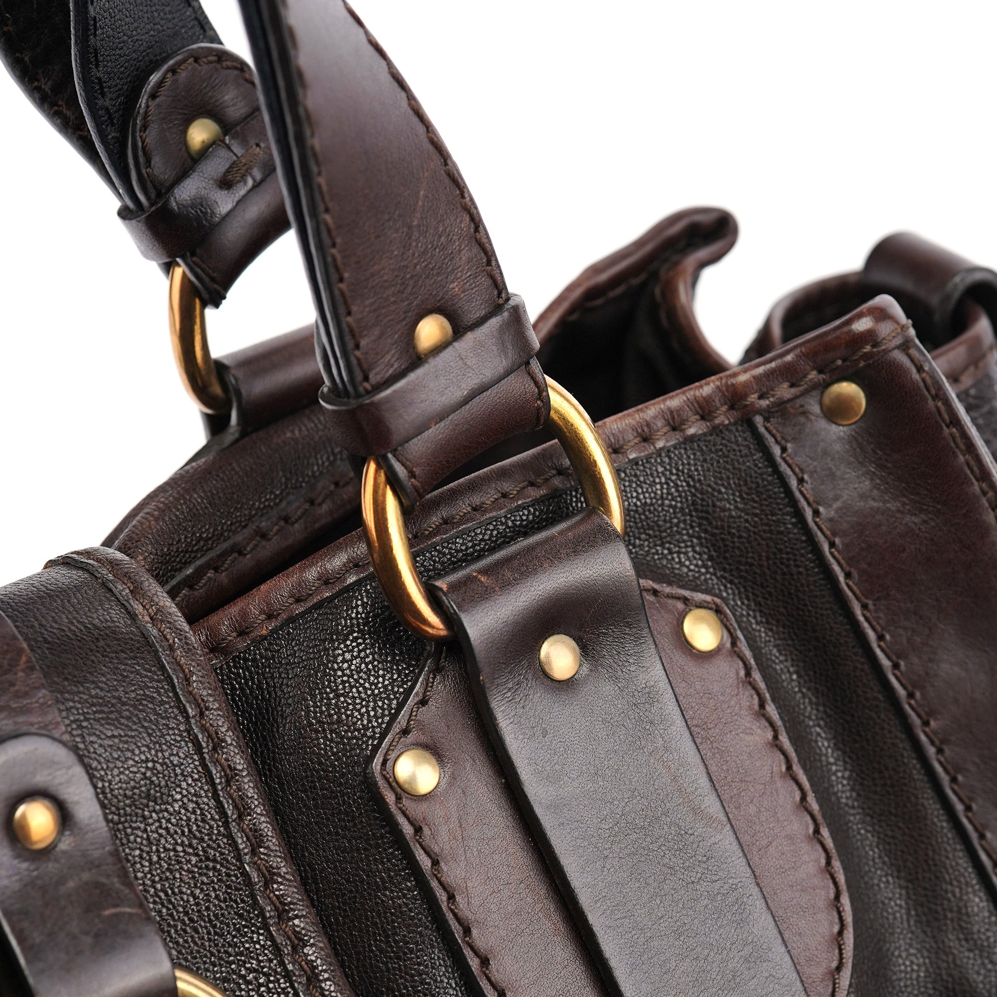 Brown Lambskin Kerala Shoulder Bag