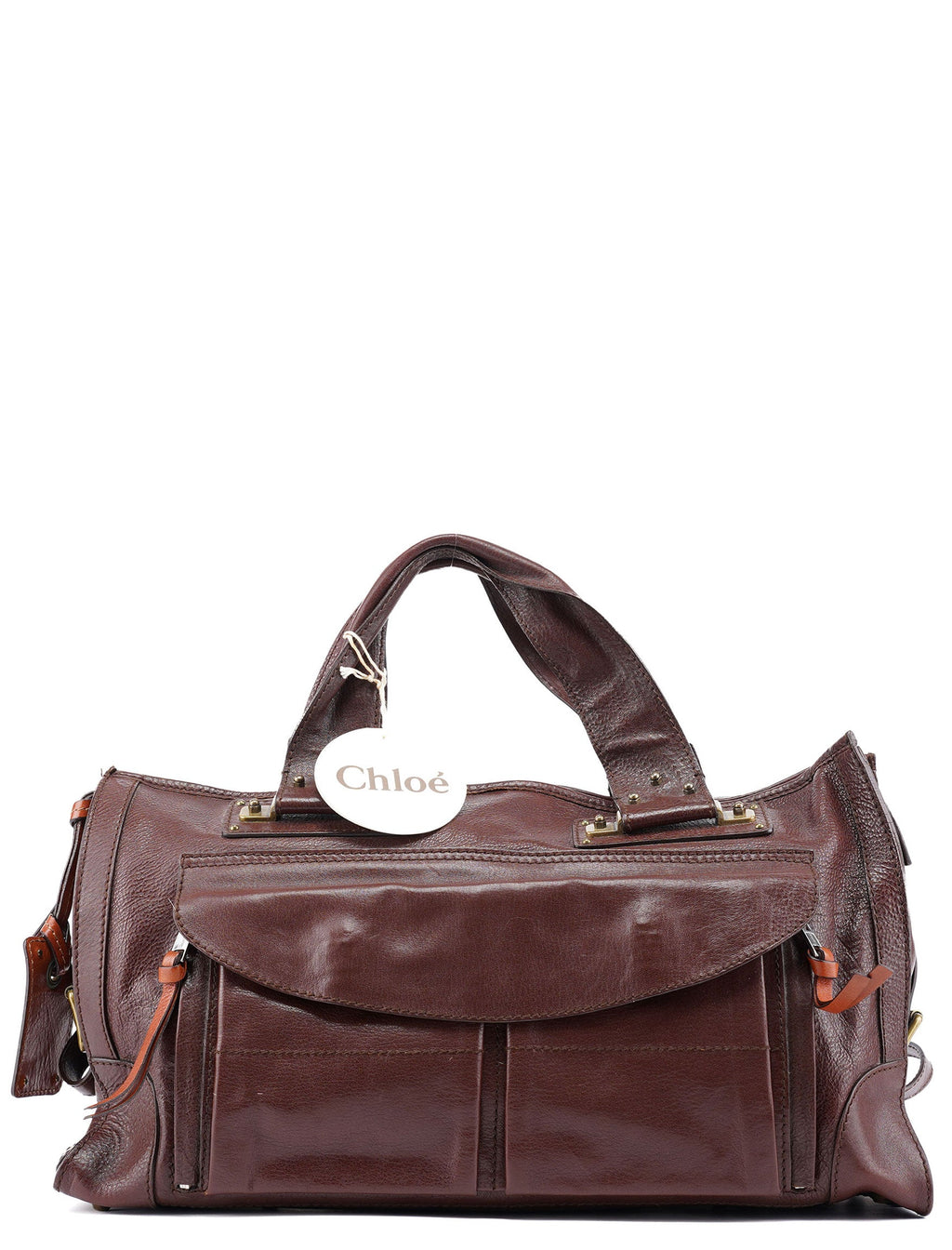 Brown Lambskin Leather Tote Bag