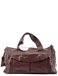 Brown Lambskin Leather Tote Bag