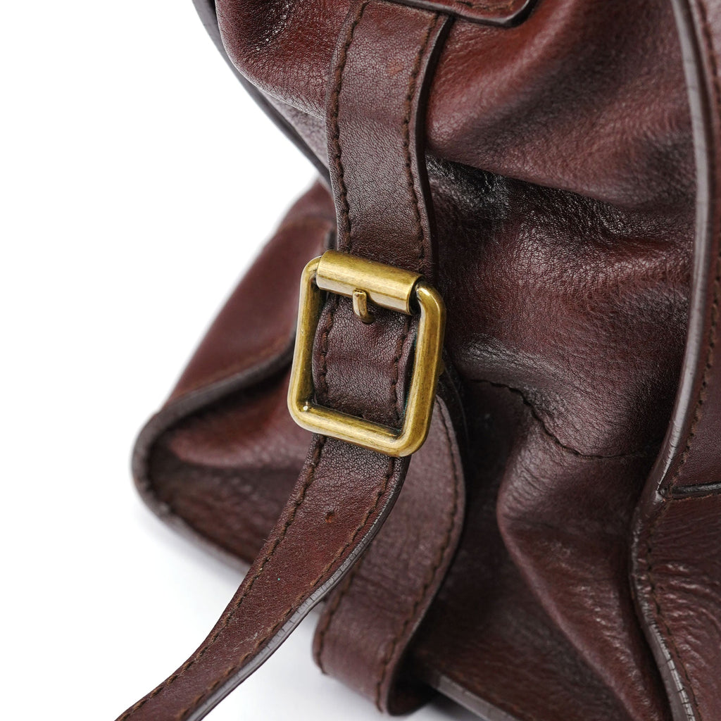 Brown Lambskin Leather Tote Bag