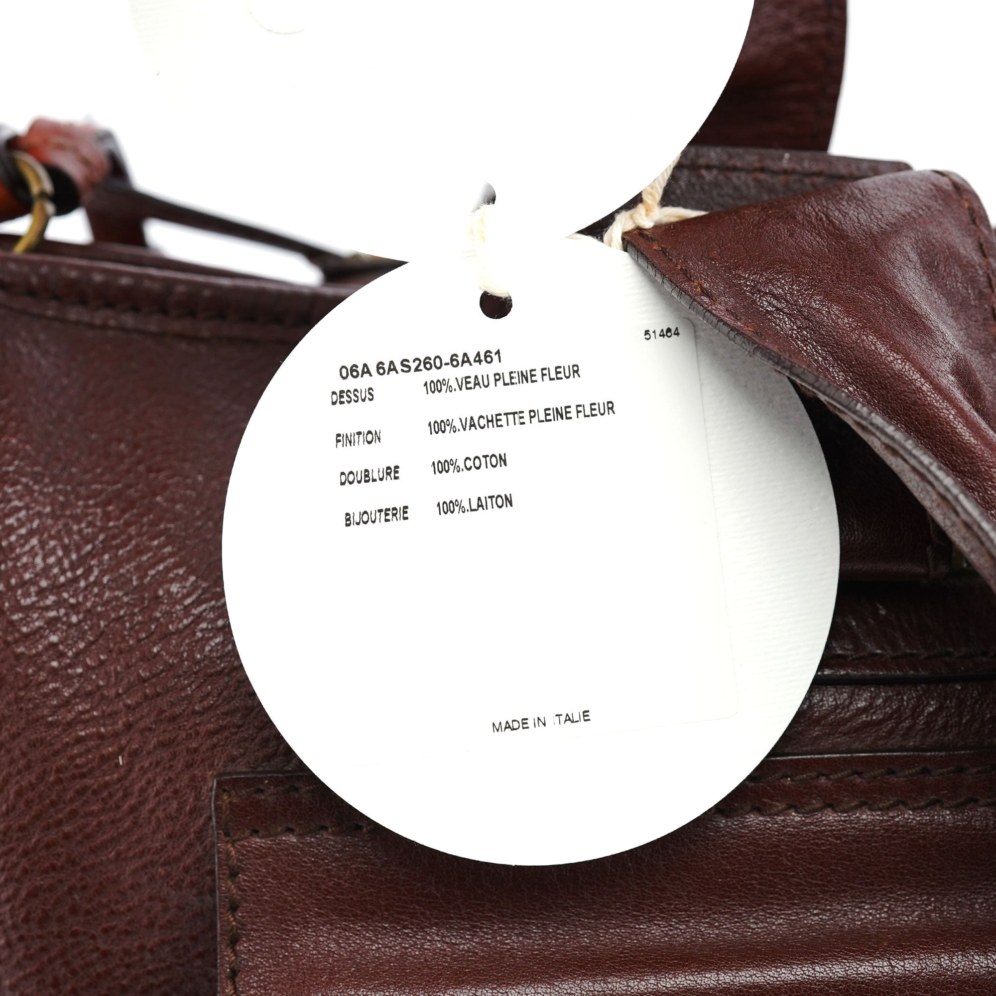 Brown Lambskin Leather Tote Bag