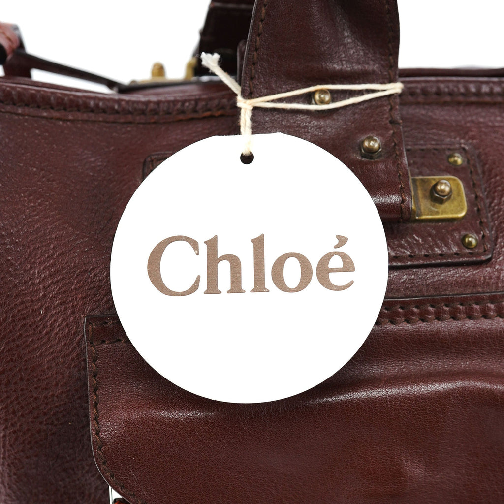 Brown Lambskin Leather Tote Bag