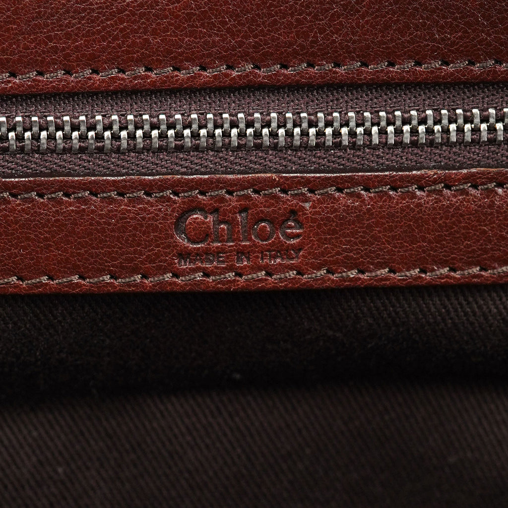 Brown Lambskin Leather Tote Bag