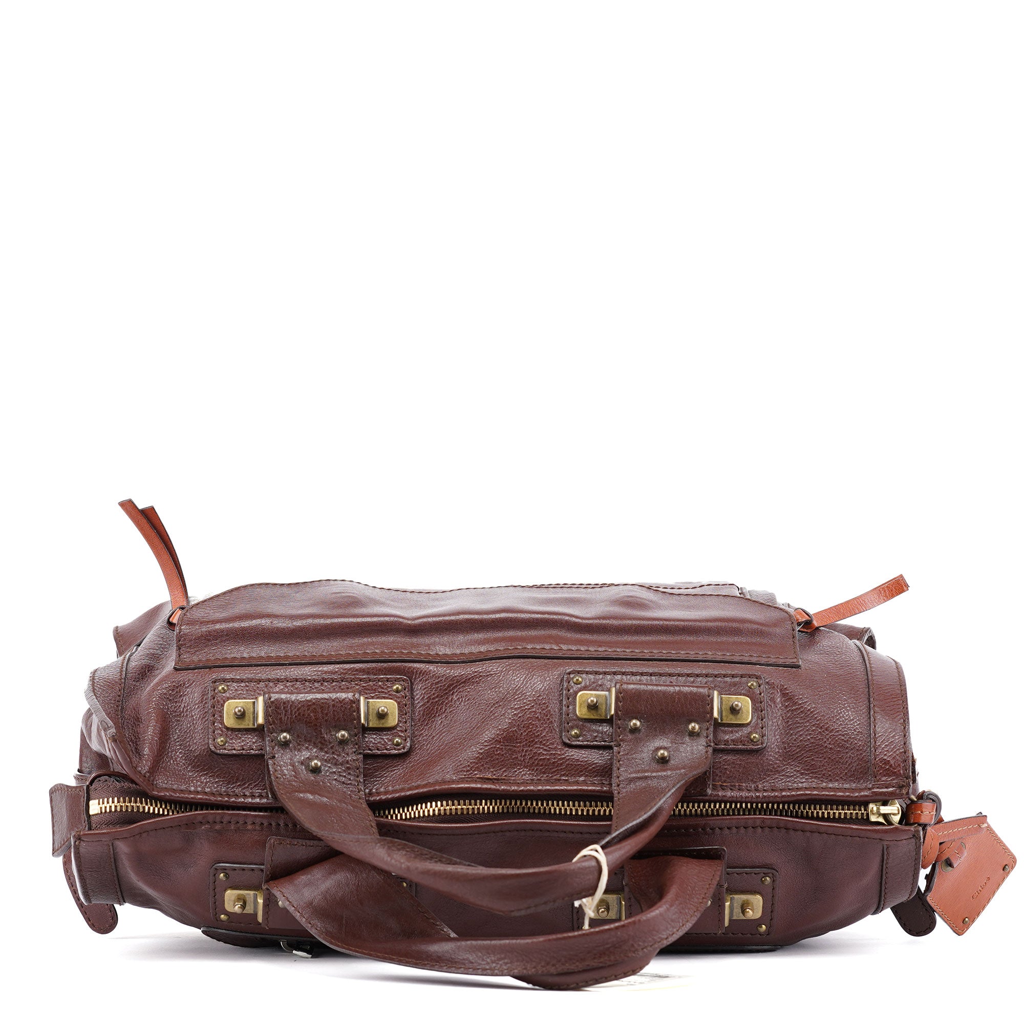 Brown Lambskin Leather Tote Bag