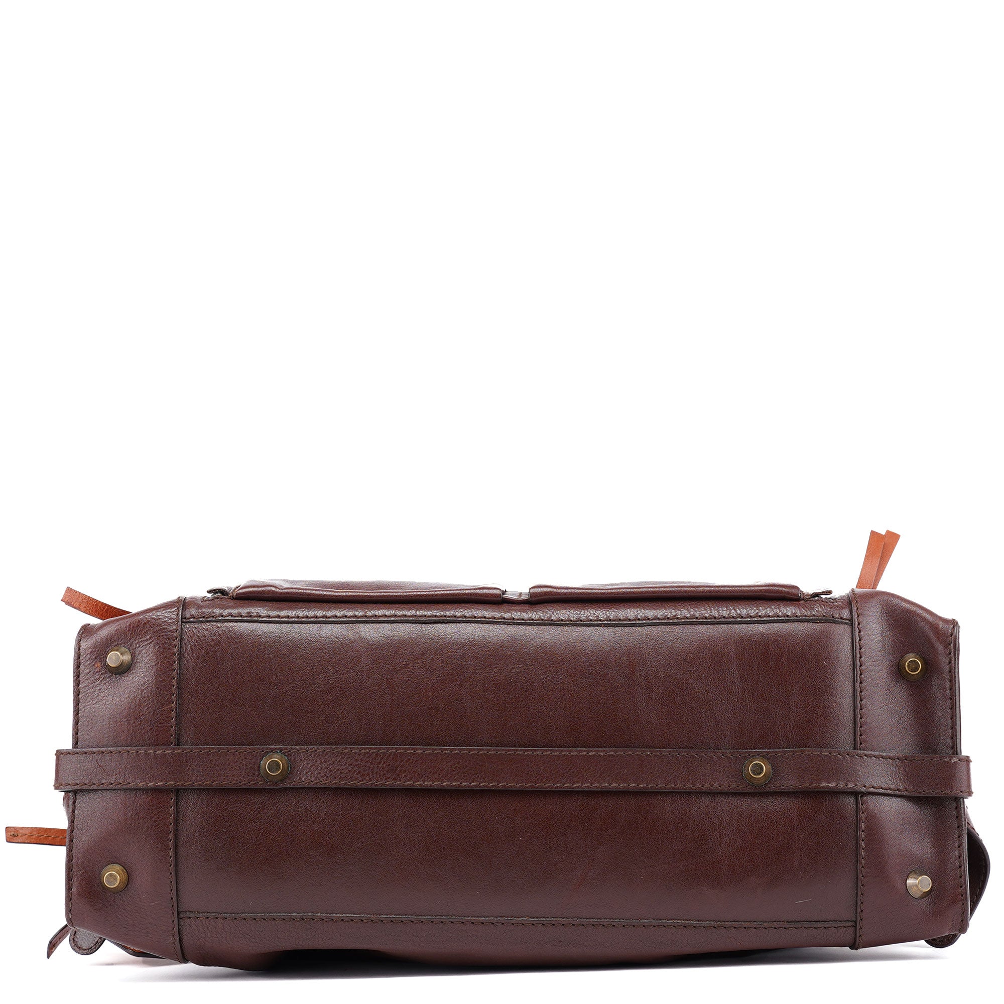 Brown Lambskin Leather Tote Bag