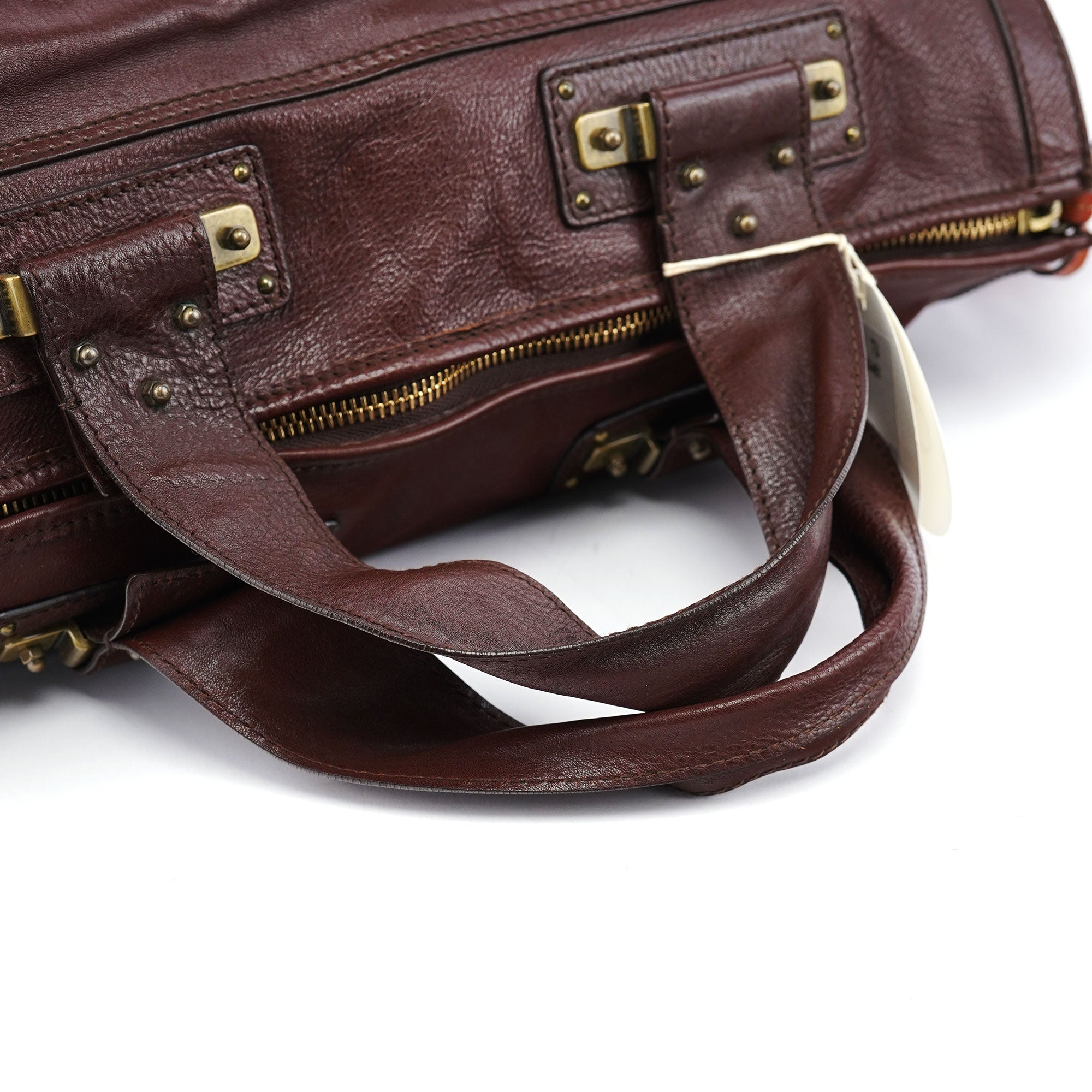 Brown Lambskin Leather Tote Bag