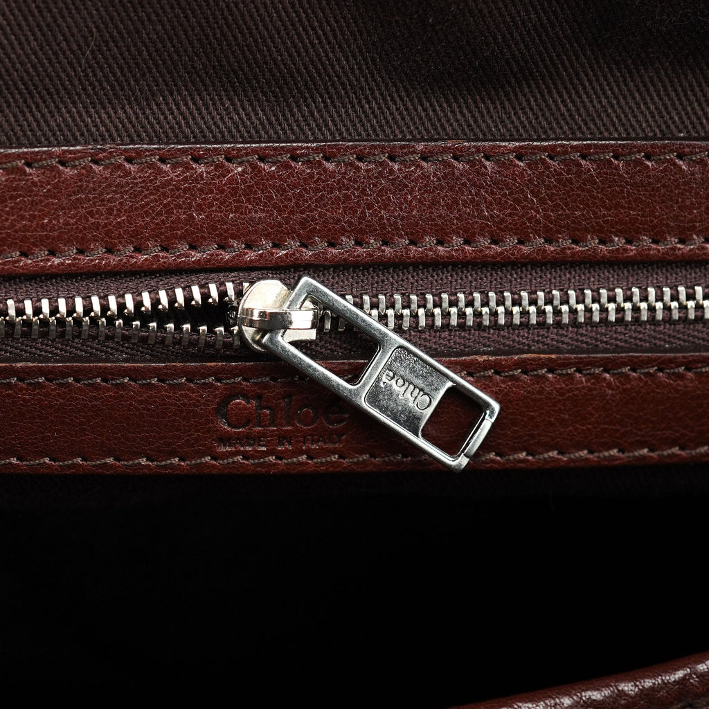 Brown Lambskin Leather Tote Bag
