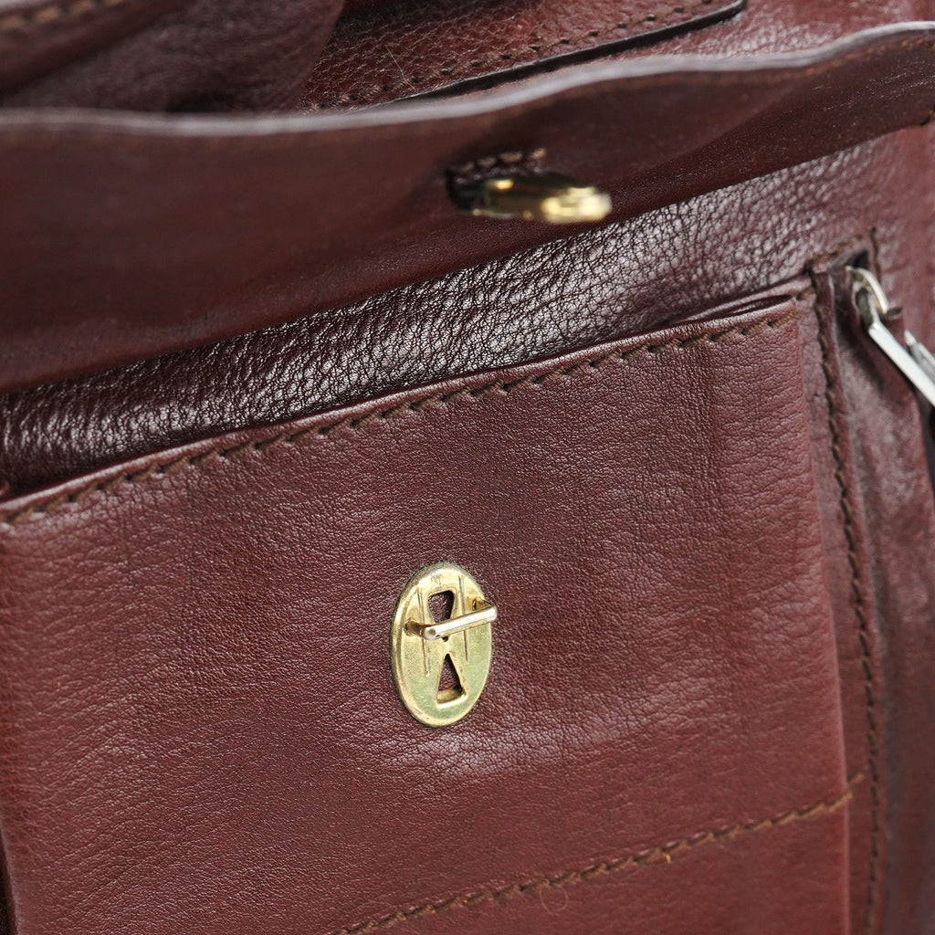 Brown Lambskin Leather Tote Bag