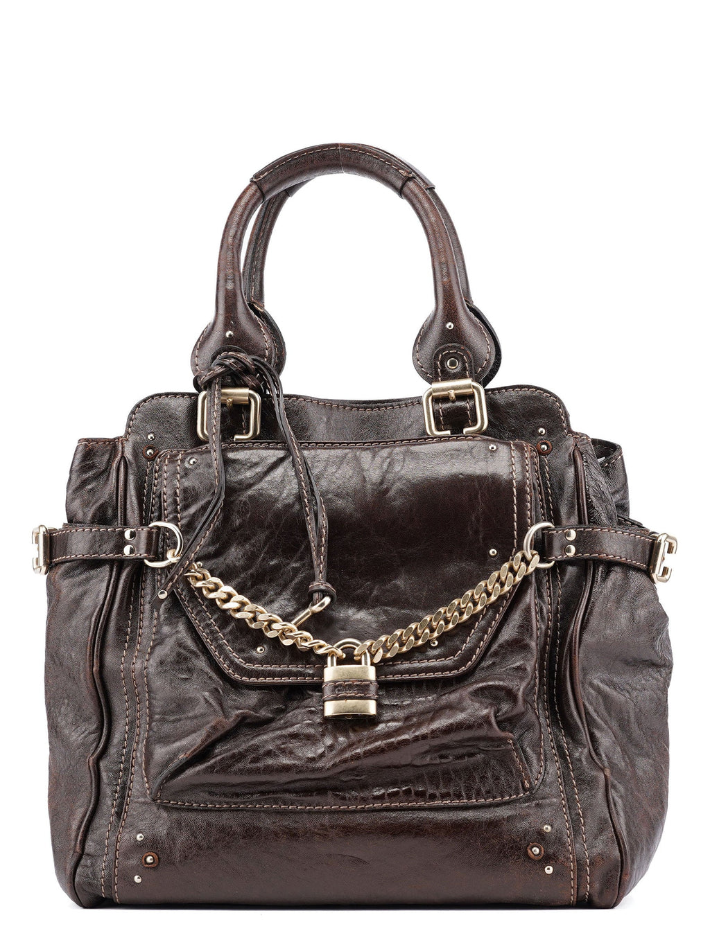 Brown Lambskin Paddington Tote Bag