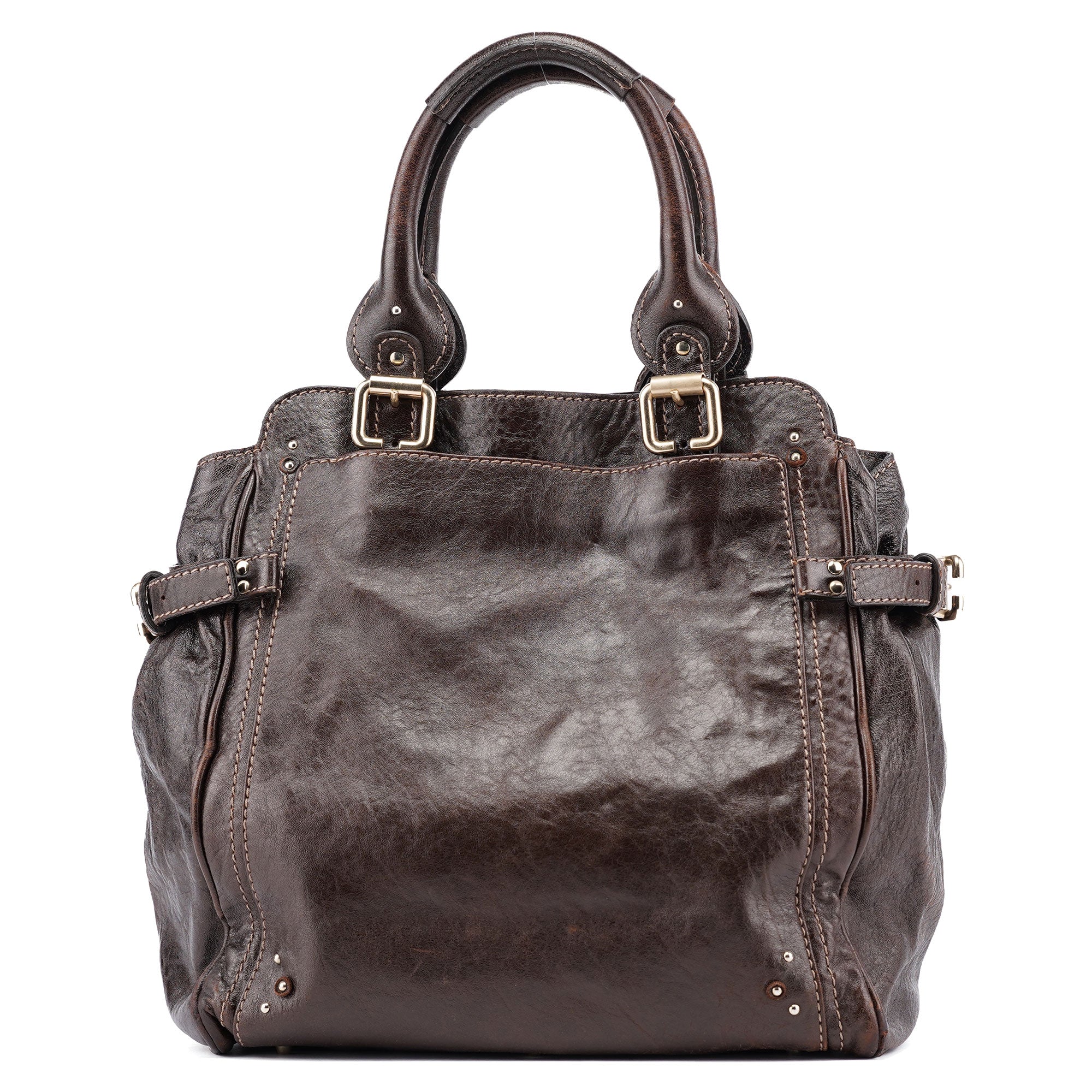 Brown Lambskin Paddington Tote Bag