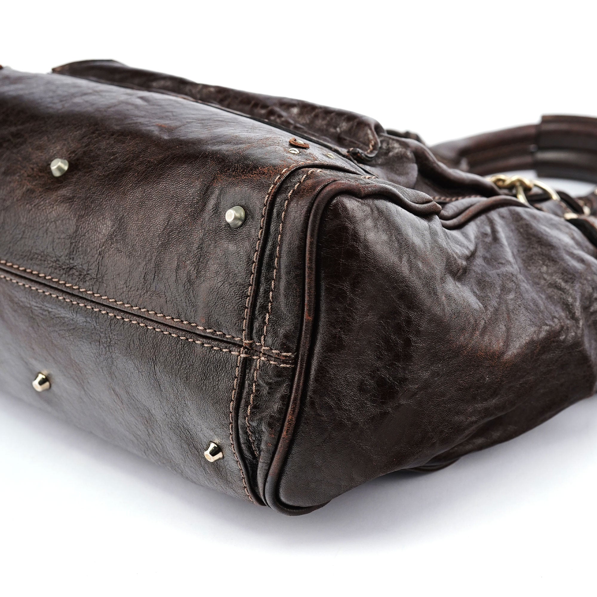 Brown Lambskin Paddington Tote Bag
