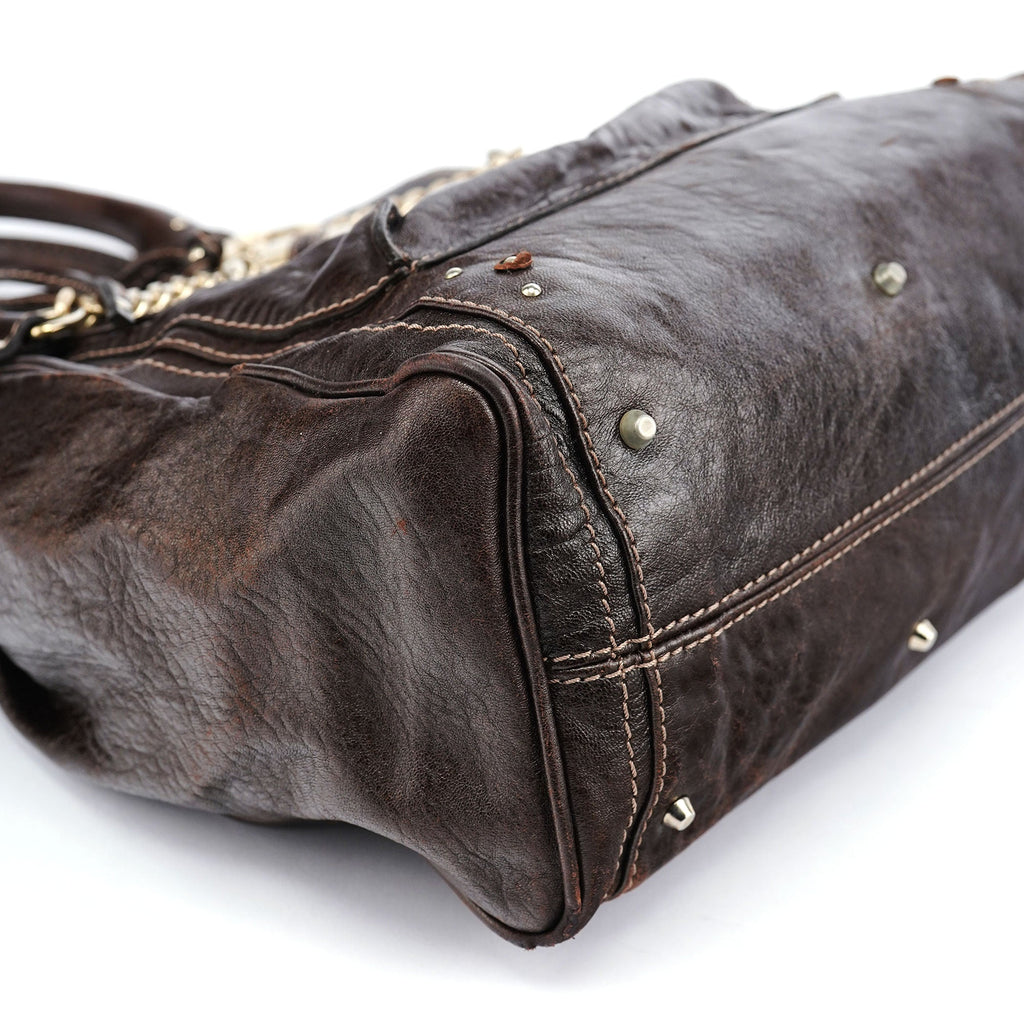 Brown Lambskin Paddington Tote Bag