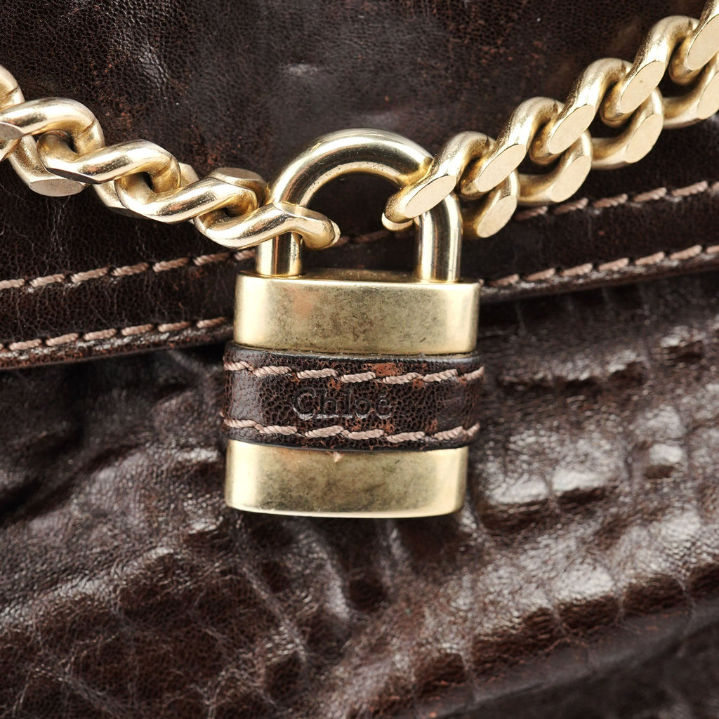 Brown Lambskin Paddington Tote Bag
