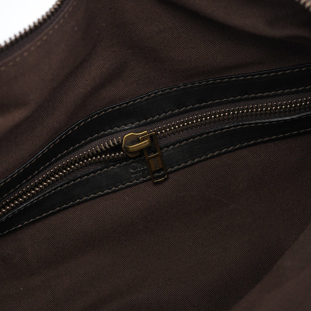 Brown Leather 2-Way Tote Bag