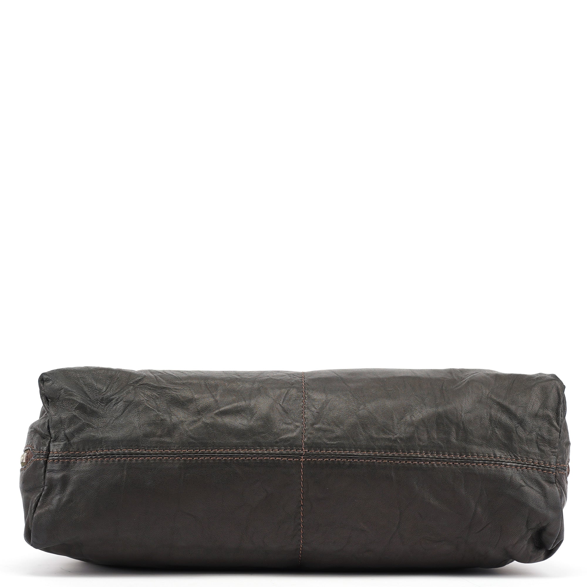 Brown Leather 2-Way Tote Bag