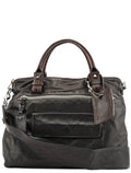 Brown Leather 2-Way Tote Bag