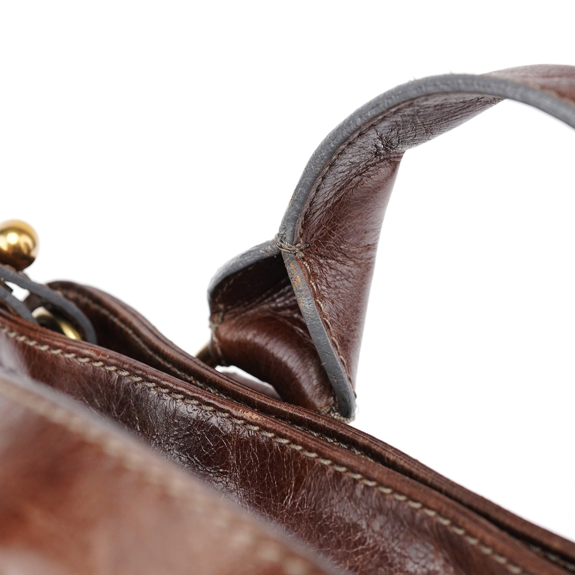 Brown Leather Bay 2-Way Bag