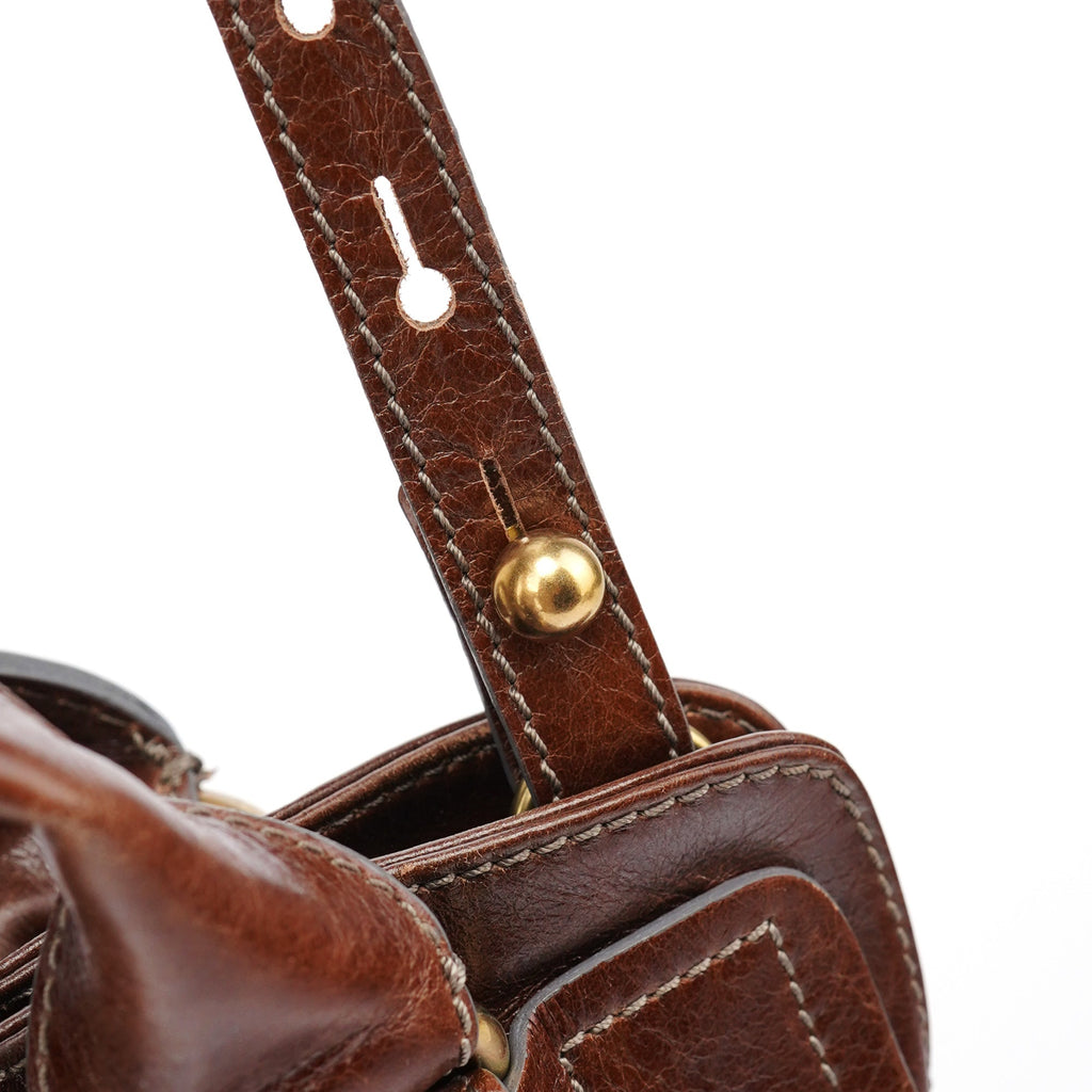 Brown Leather Bay 2-Way Bag