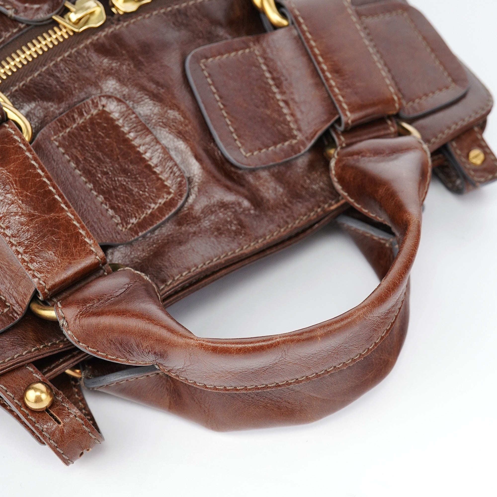 Brown Leather Bay 2-Way Bag