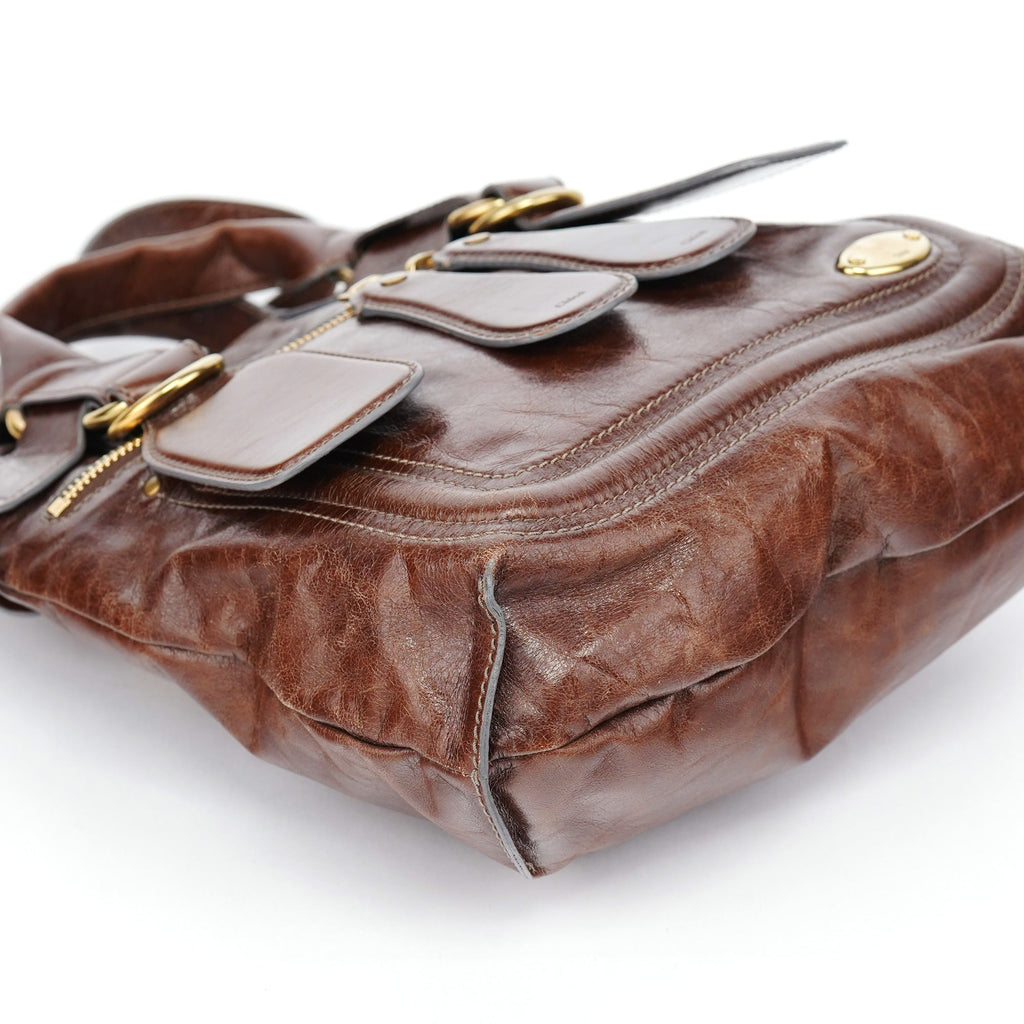 Brown Leather Bay 2-Way Bag