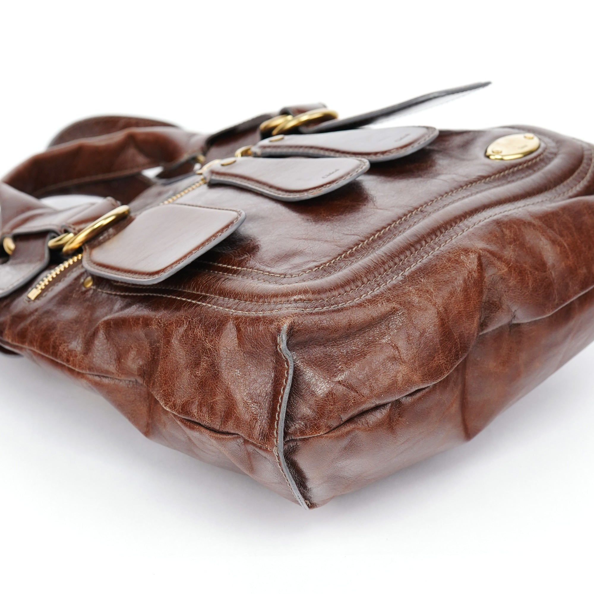 Brown Leather Bay 2-Way Bag