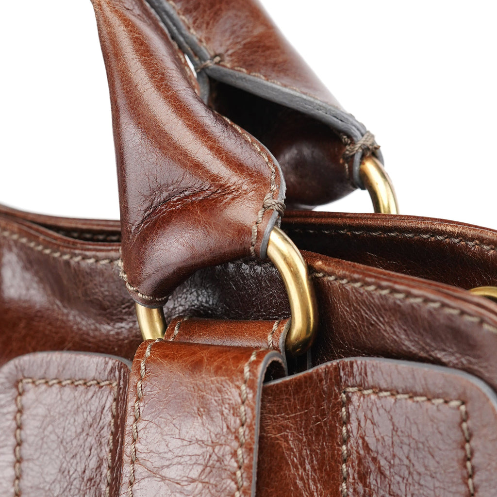 Brown Leather Bay 2-Way Bag