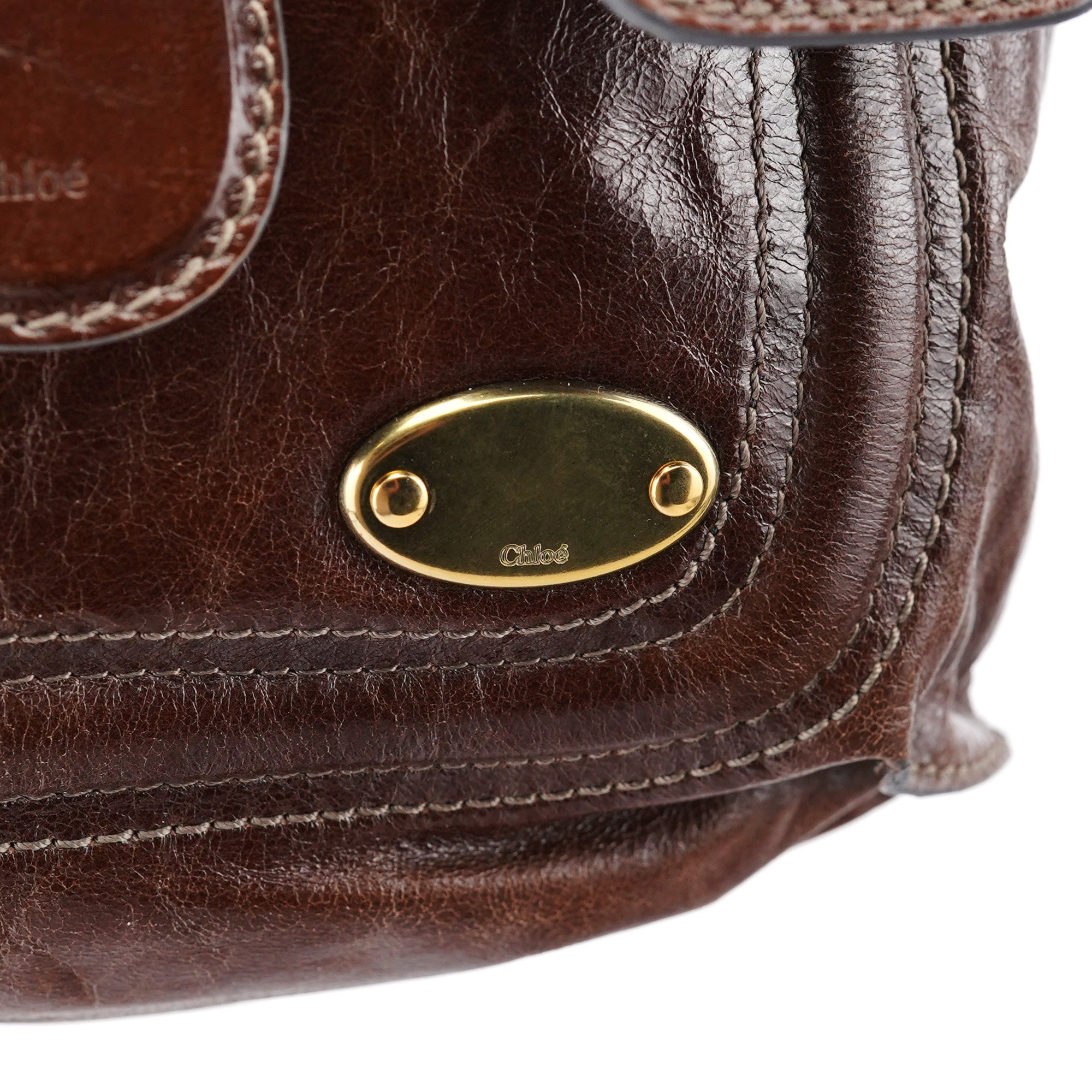 Brown Leather Bay 2-Way Bag