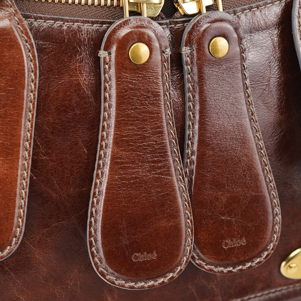 Brown Leather Bay 2-Way Bag