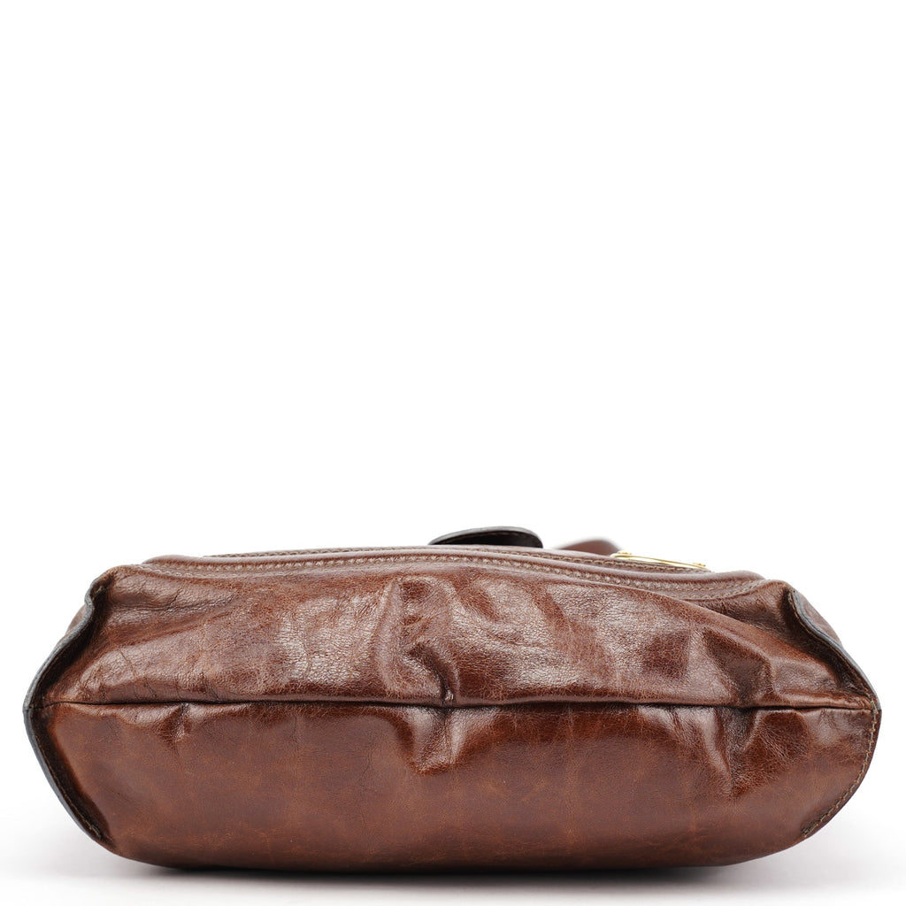 Brown Leather Bay 2-Way Bag