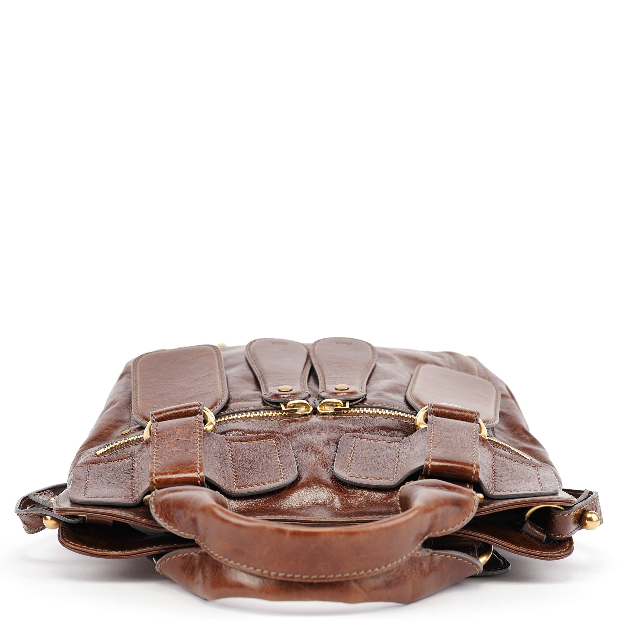 Brown Leather Bay 2-Way Bag