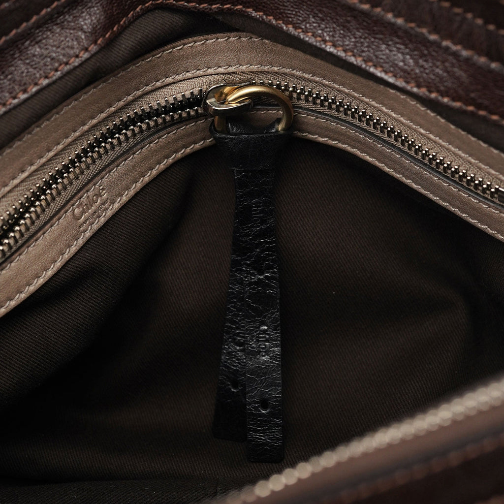Brown Leather Bay 2-Way Tote Bag