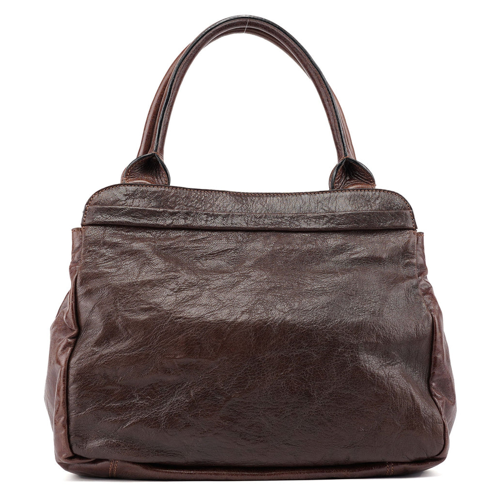 Brown Leather Bay 2-Way Tote Bag