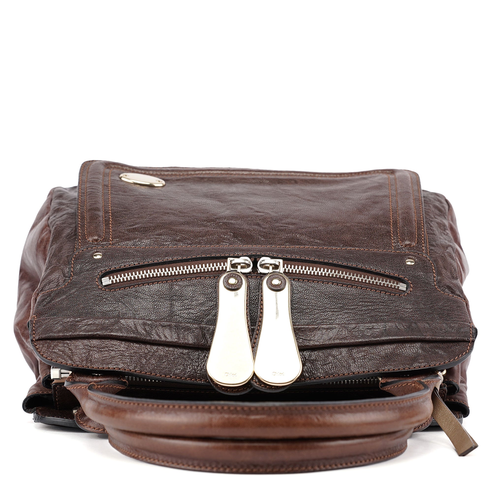 Brown Leather Bay 2-Way Tote Bag