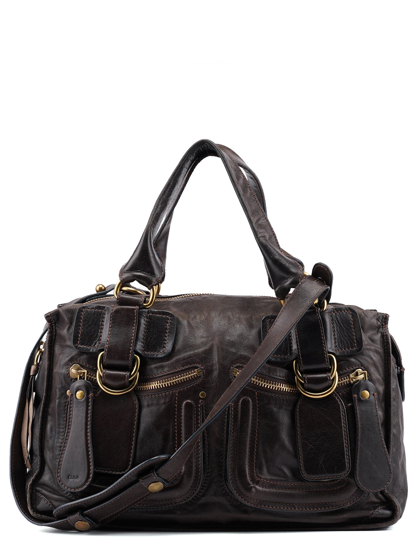 Brown Leather Bay 2-Way Tote Bag