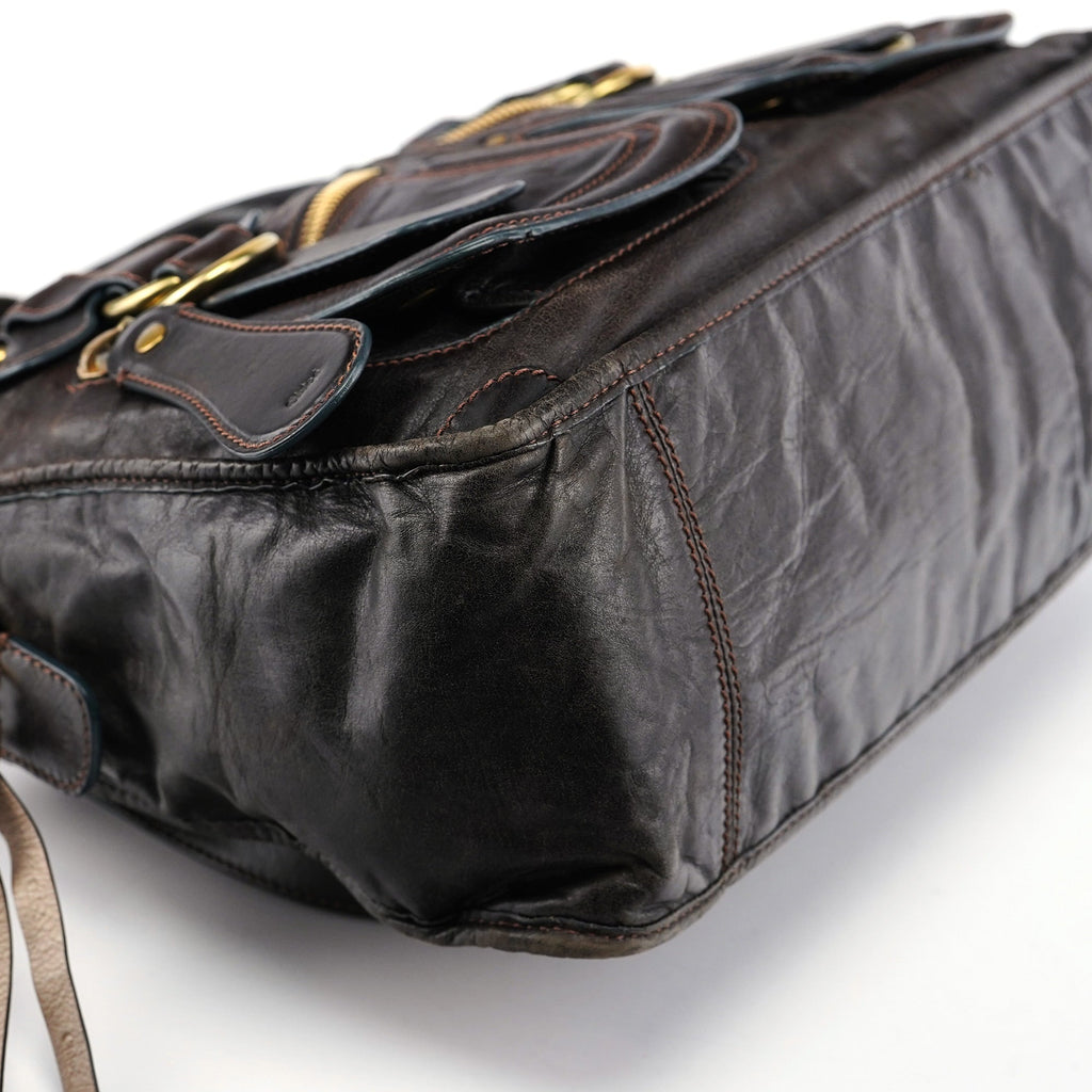 Brown Leather Bay 2-Way Tote Bag