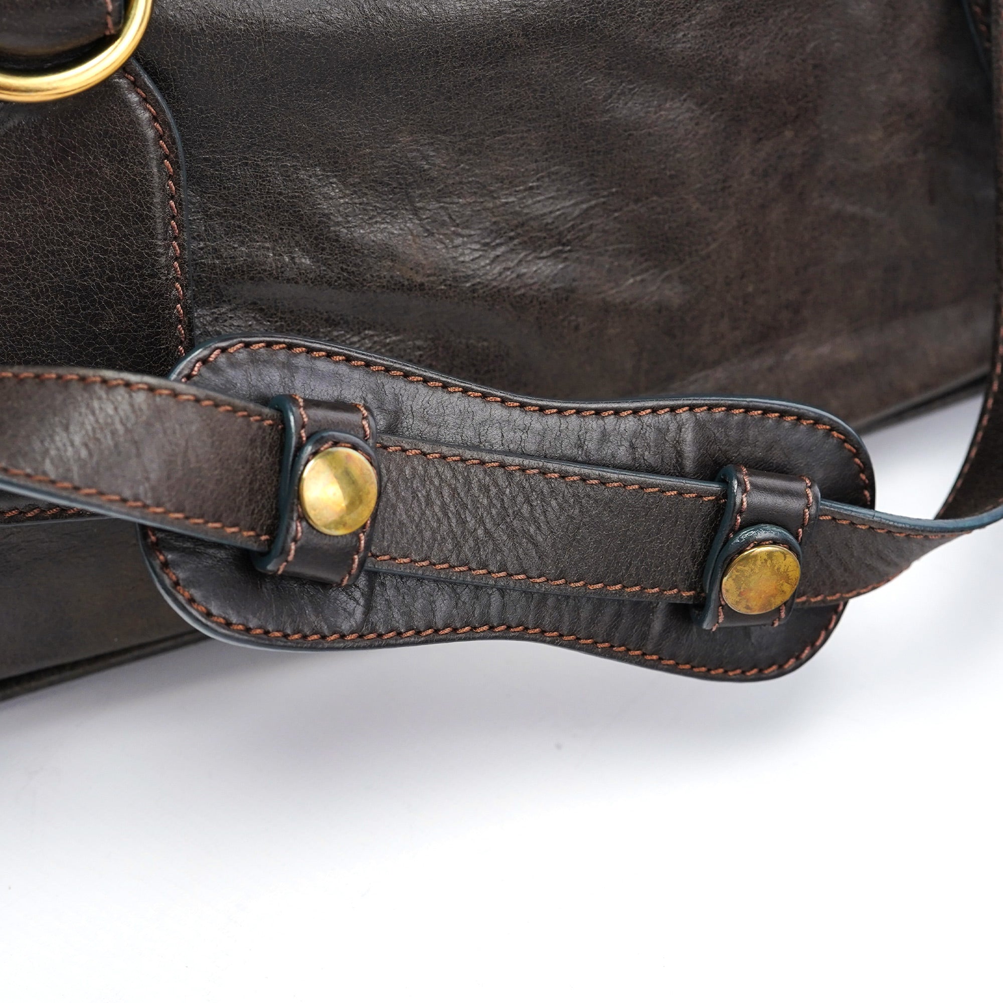 Brown Leather Bay 2-Way Tote Bag