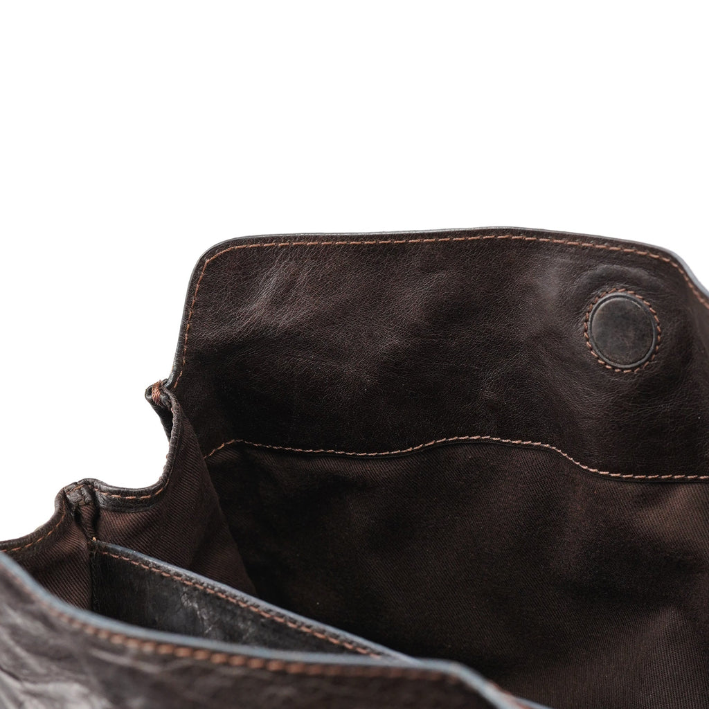 Brown Leather Bay Shoulder Bag