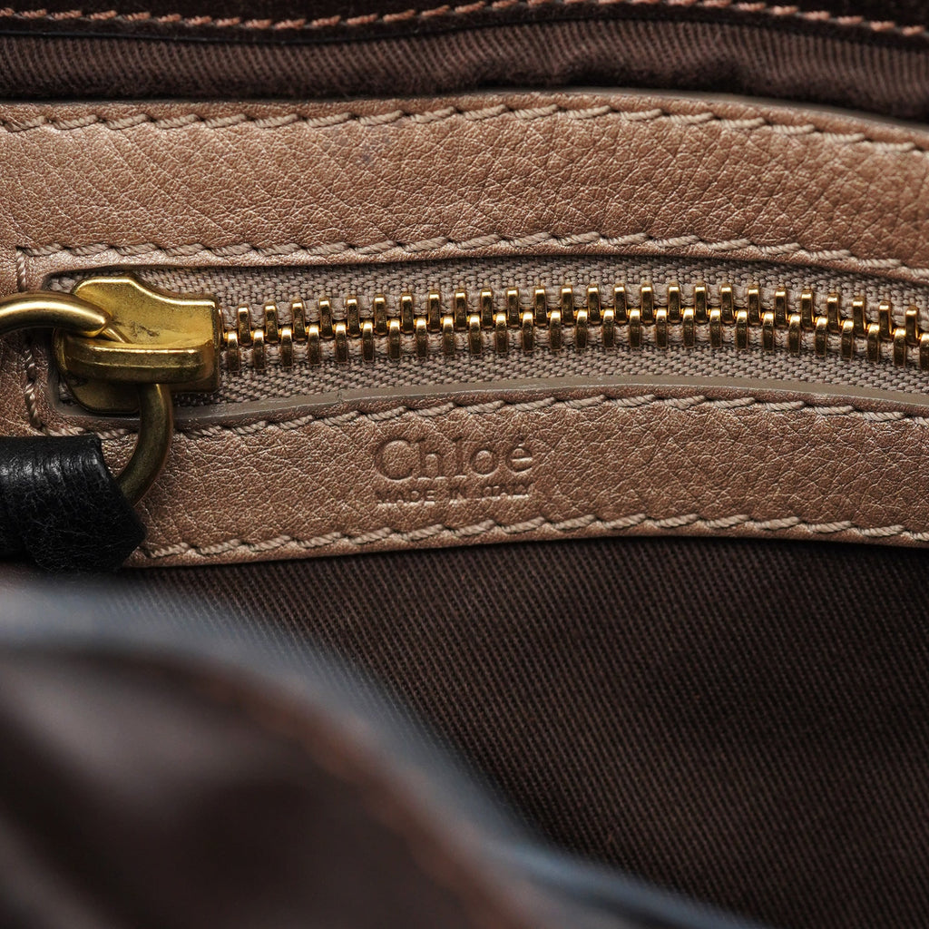 Brown Leather Bay Shoulder Bag