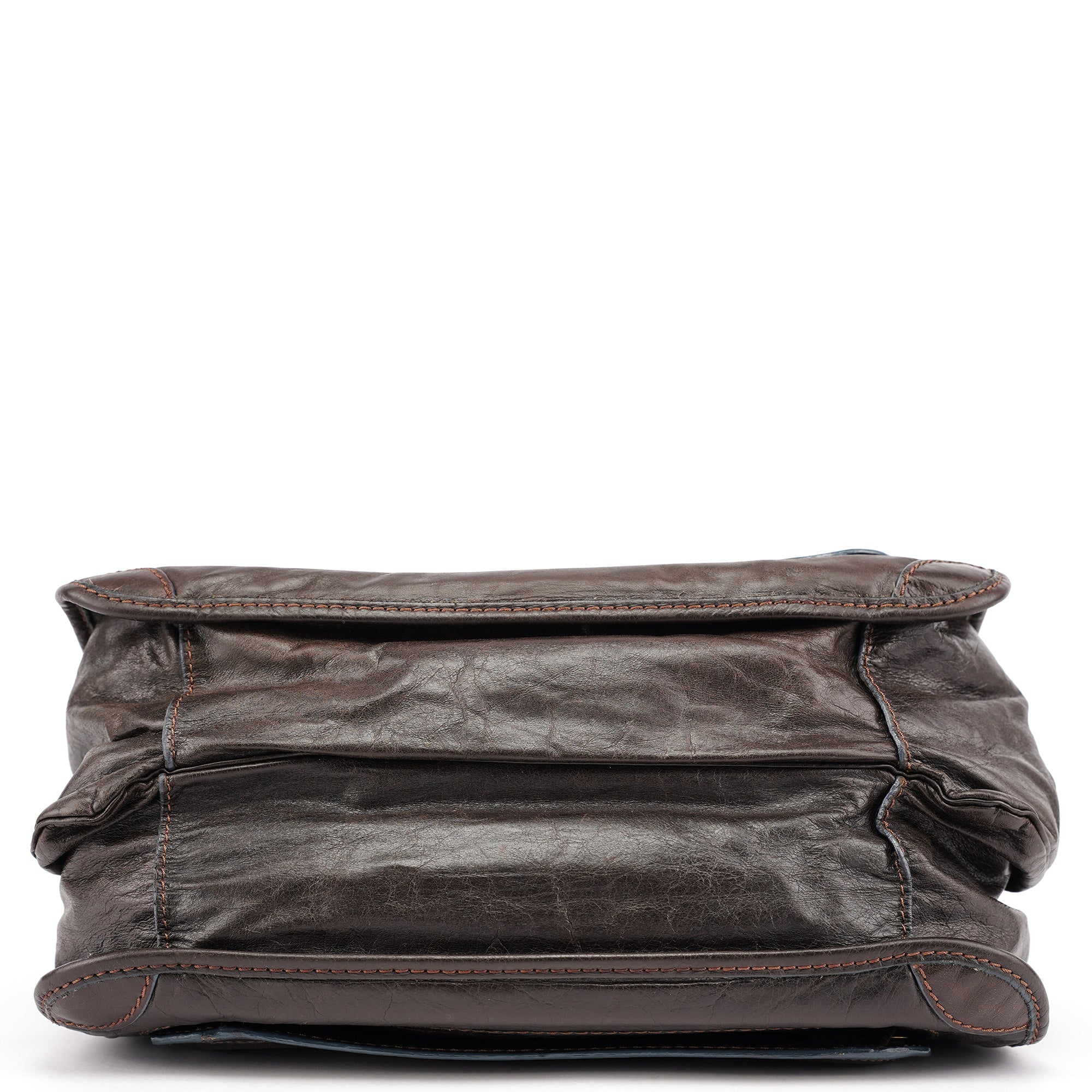 Brown Leather Bay Shoulder Bag