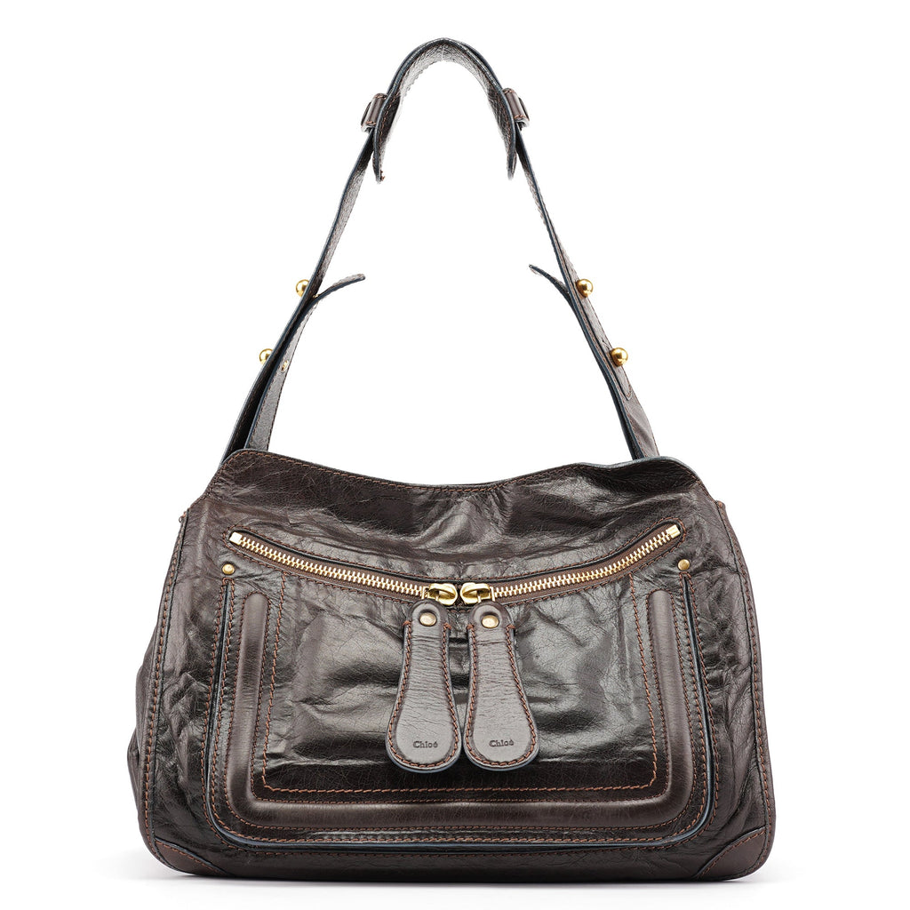 Brown Leather Bay Shoulder Bag
