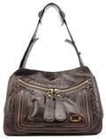 Brown Leather Bay Shoulder Bag