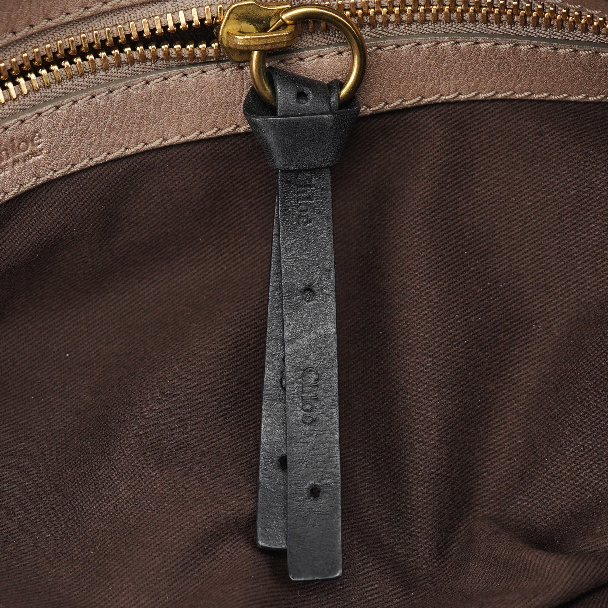 Brown Leather Bay Tote Bag