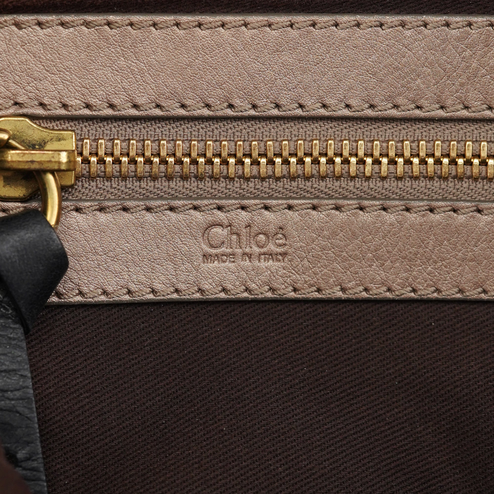 Brown Leather Bay Tote Bag