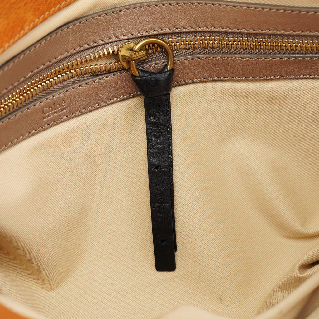 Brown Leather Bay Tote Bag