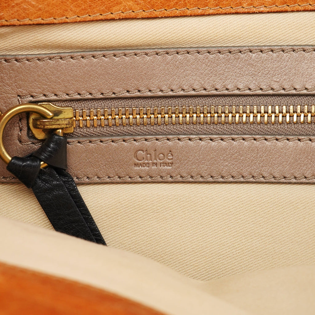 Brown Leather Bay Tote Bag