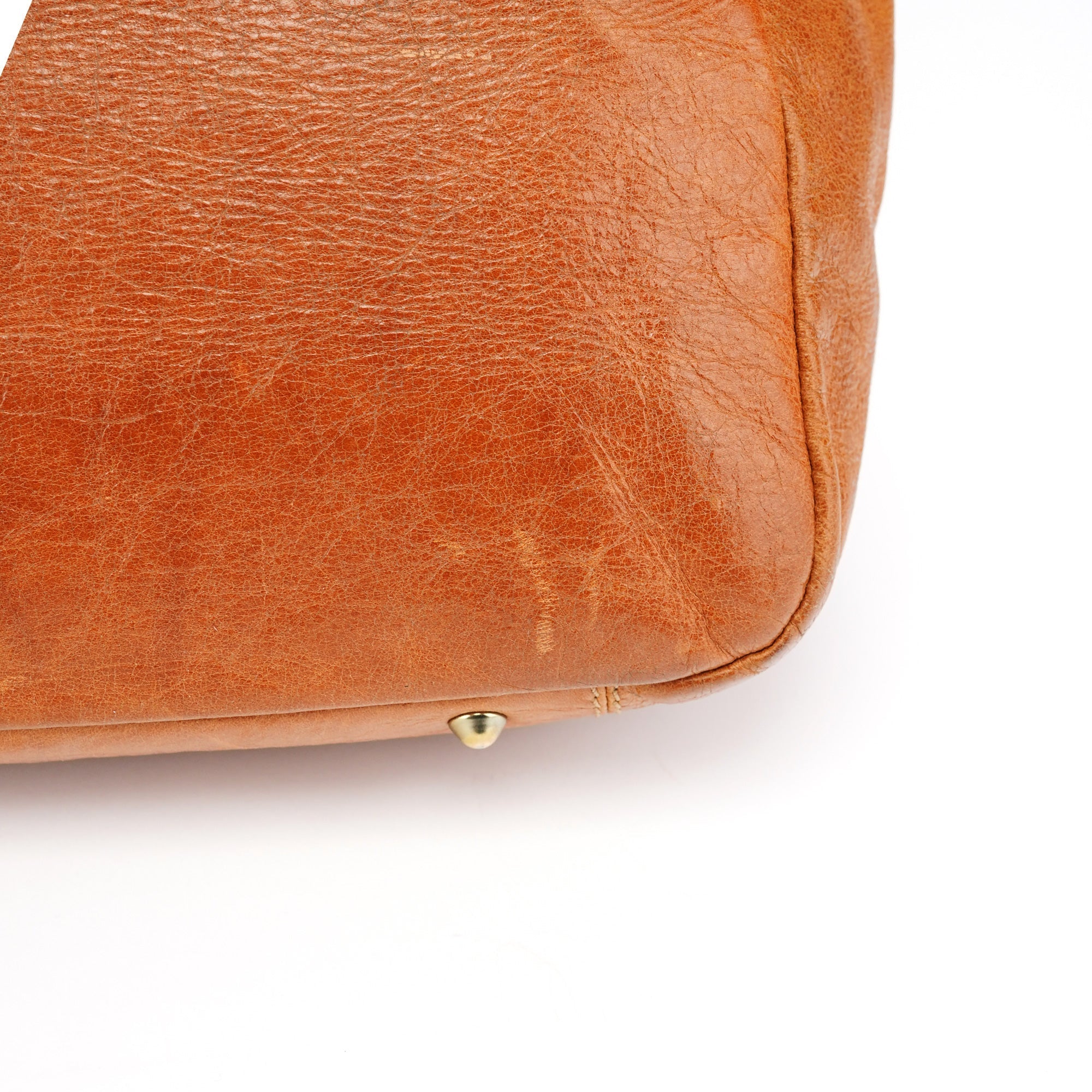 Brown Leather Bay Tote Bag